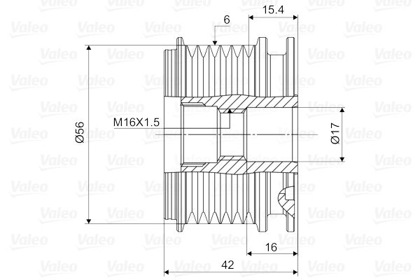 VALEO 588024 Alternatör Kasnağı - . Görsel