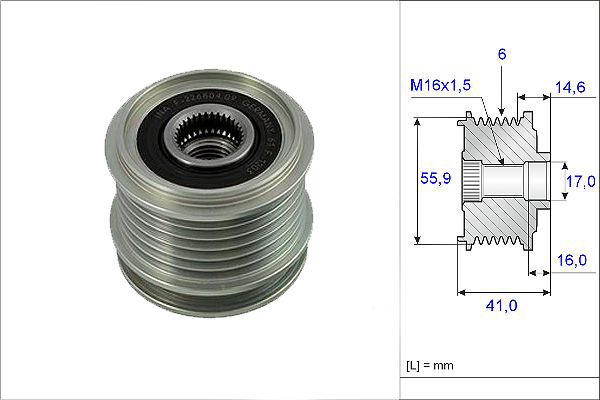 VALEO 588024 Alternatör Kasnağı - . Görsel
