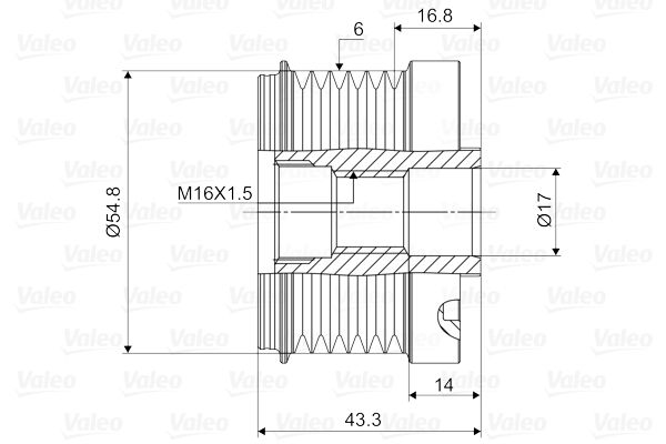 VALEO 588023 Alternatör Kasnağı - . Görsel