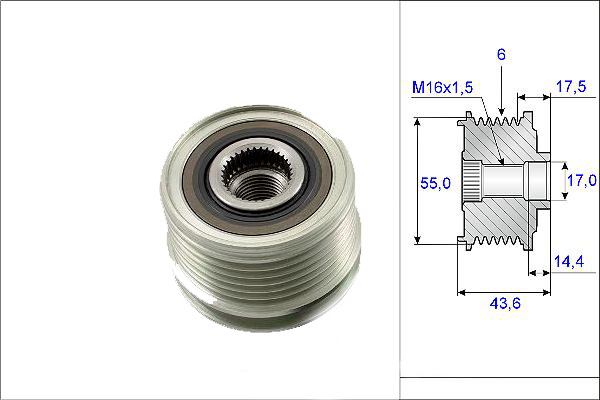 VALEO 588023 Alternatör Kasnağı - . Görsel