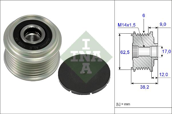 INA 535021910 Alternatör Kasnağı - . Görsel