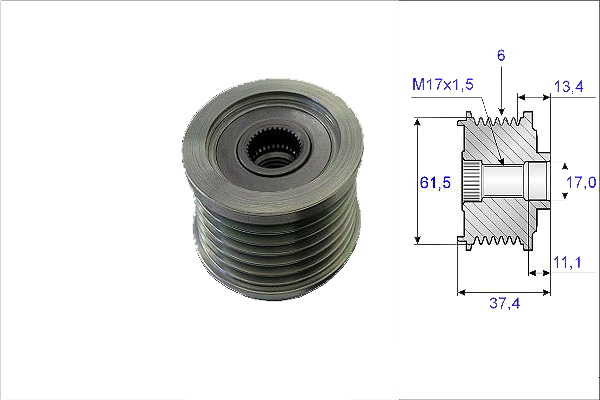 VALEO 588089 Alternatör Kasnağı - . Görsel