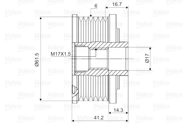 VALEO 588009 Alternatör Kasnağı - . Görsel
