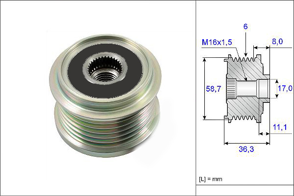 VALEO 588033 Alternatör Kasnağı - . Görsel