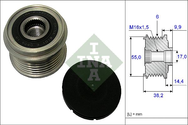 INA 535021610 Alternatör Kasnağı - . Görsel