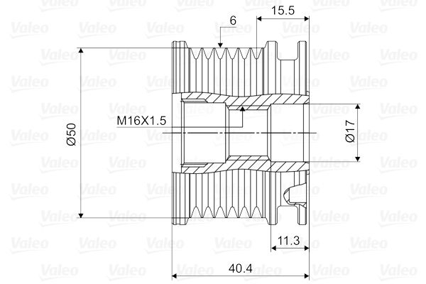 VALEO 588020 Alternatör Kasnağı - . Görsel