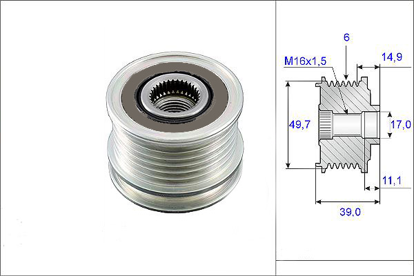 VALEO 588020 Alternatör Kasnağı - . Görsel