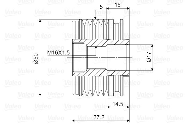 VALEO 588025 Alternatör Kasnağı - . Görsel