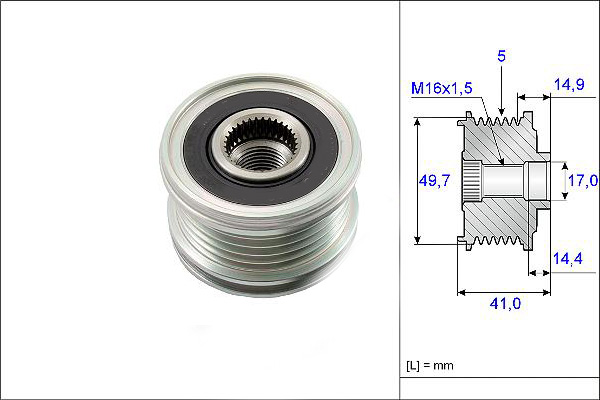 VALEO 588025 Alternatör Kasnağı - . Görsel