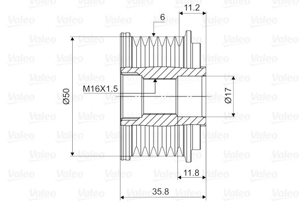 VALEO 588019 Alternatör Kasnağı - . Görsel