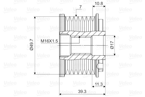 VALEO 588072 Alternatör Kasnağı - . Görsel