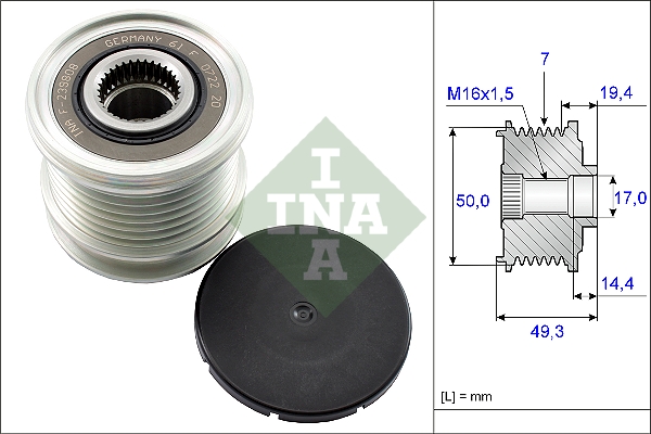 INA 535014010 Alternatör Kasnağı - . Görsel