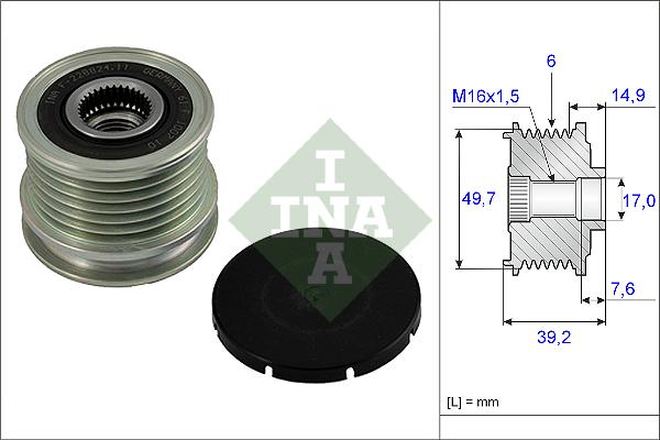 INA 535001510 Alternatör Kasnağı - . Görsel