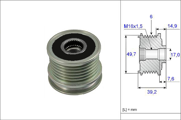 VALEO 588039 Alternatör Kasnağı - . Görsel