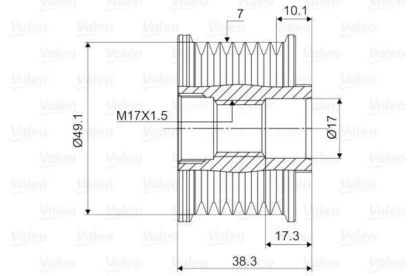 VALEO 588063 Alternatör Kasnağı - . Görsel