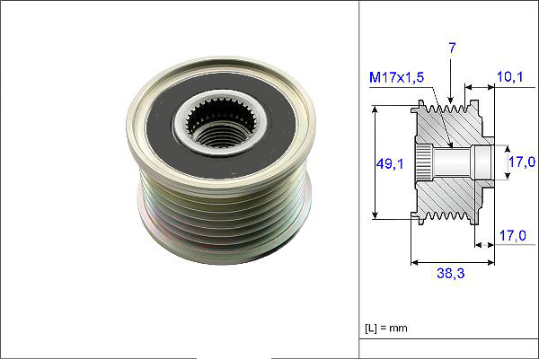 VALEO 588063 Alternatör Kasnağı - . Görsel