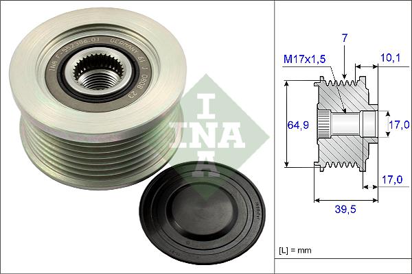 INA 535017710 Alternatör Kasnağı - . Görsel