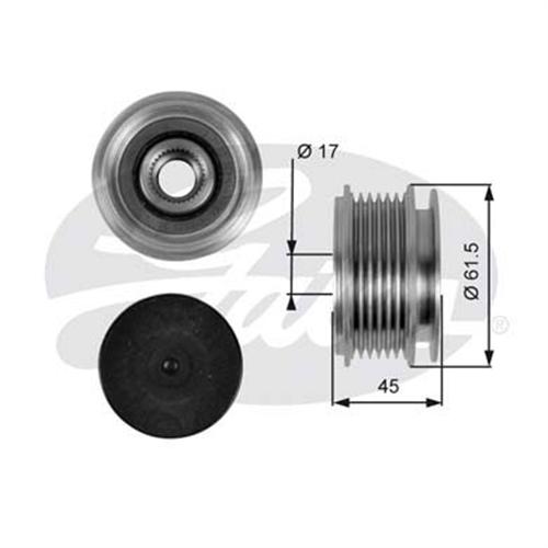 GATES OAP7013 Alternatör Kasnağı - . Görsel