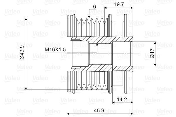 VALEO 588031 Alternatör Kasnağı - . Görsel