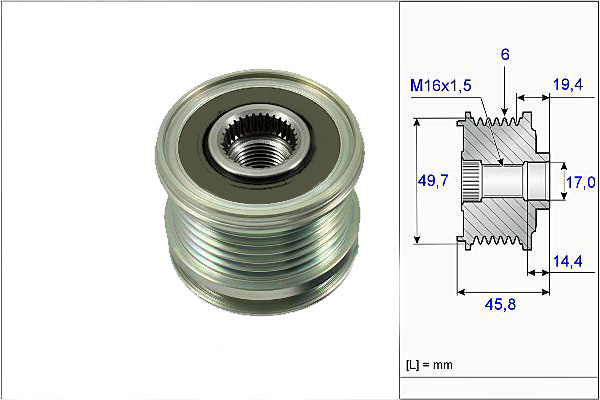 VALEO 588031 Alternatör Kasnağı - . Görsel