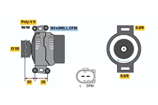Alternatör Mercedes  0124625002 - . Görsel