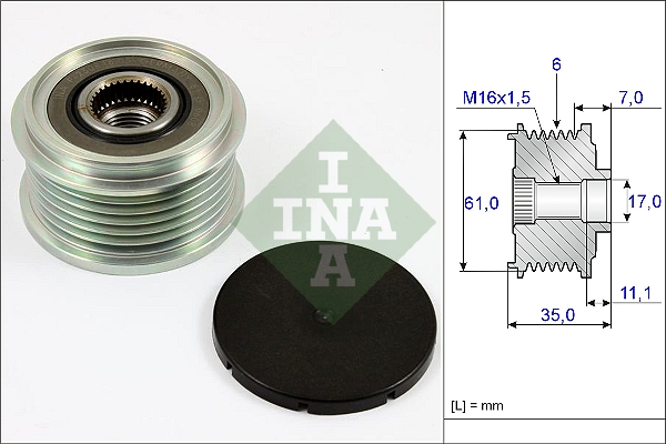 INA 535002210 Alternatör Kasnağı - . Görsel