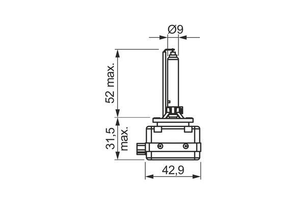 BOSCH 1987302905 Ampül Xenon D1S - . Görsel