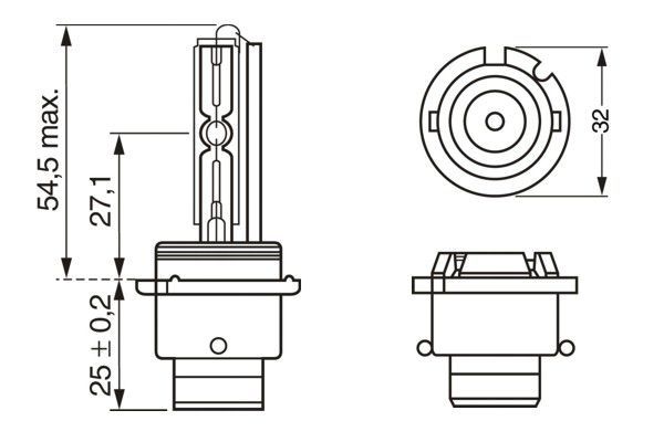 BOSCH 1987302904 Ampül Uzun Huzme far Xenon D2S - . Görsel