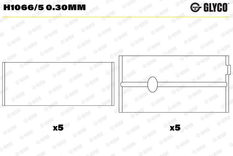 Krank Mili Yatak Çanağı GLYCO H1066/5 0.30mm