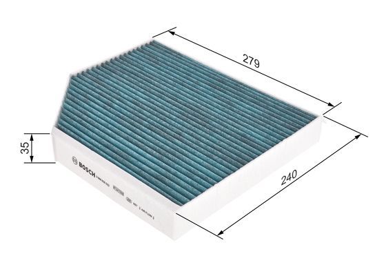 BOSCH 0986628522 Kabin Filtresi - . Görsel