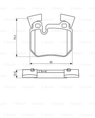 BOSCH 0986494421 Arka Fren Balatası - . Görsel