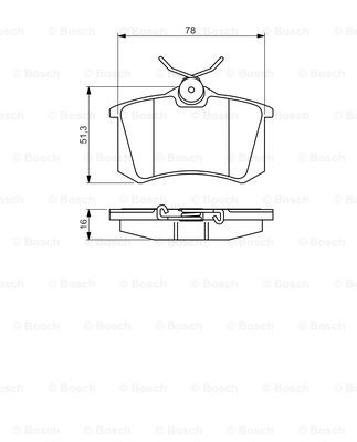 BOSCH 0986495231 Fren Balatası Arka - . Görsel