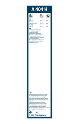 BOSCH 3397016086 Silecek Süpürgesi Arka - . Görsel
