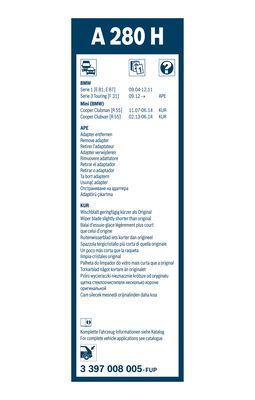 Arka Cam Sileceği Aerotwin Bmw 61627138508 - . Görsel