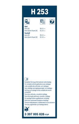 BOSCH 3397005828 Arka Cam Sileceği Plastik - . Görsel