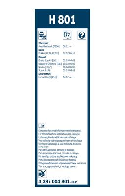 Arka Cam Sileceği Plastik 260Mm Mgn II Scenic II Modus 1.5 Dci - . Görsel