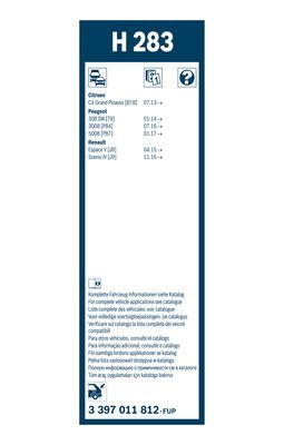 BOSCH 3397011812 Arka Cam Sileceği Plastik - . Görsel