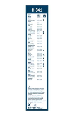 BOSCH 3397004755 Silecek Süpürgesi Arka - . Görsel