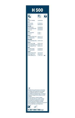 BOSCH 3397004760 Arka Cam Sileceği Twin - . Görsel