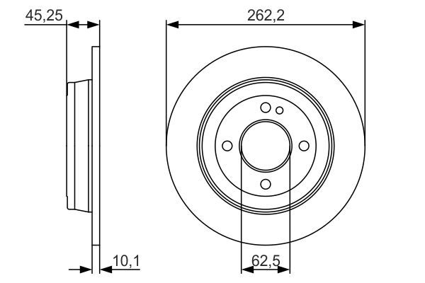 BOSCH 0986479A44 Fren Diski Arka - . Görsel