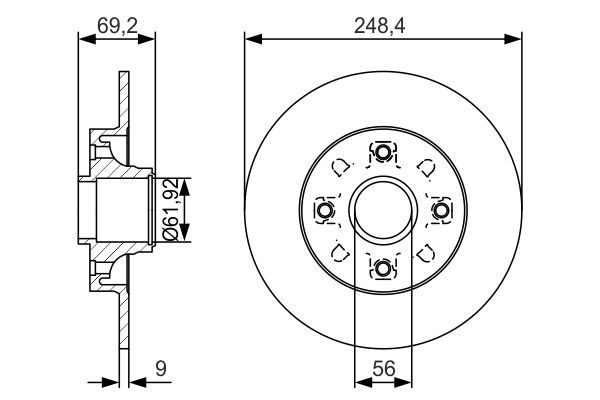 BOSCH 0986479S43 Arka Fren Aynası
