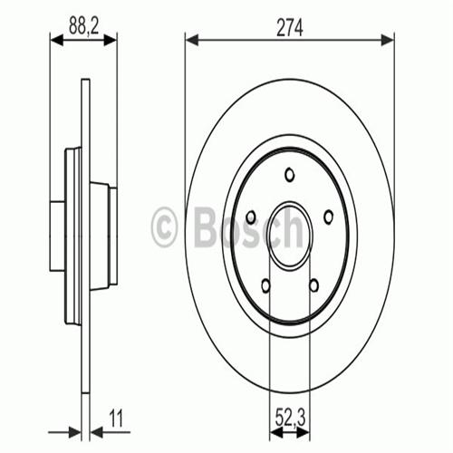 BOSCH 0986479695 Fren Diski Arka - . Görsel