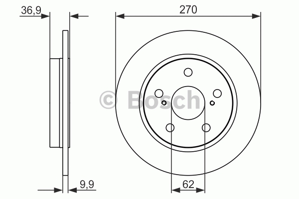 BOSCH 0986479S64 Fren Diski Arka - . Görsel