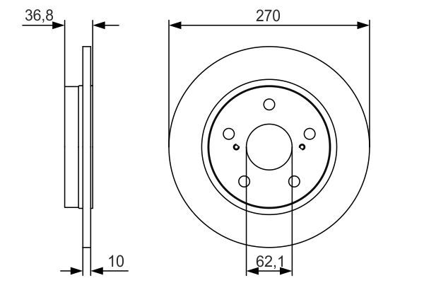 BOSCH 0986479S64 Fren Diski Arka - . Görsel