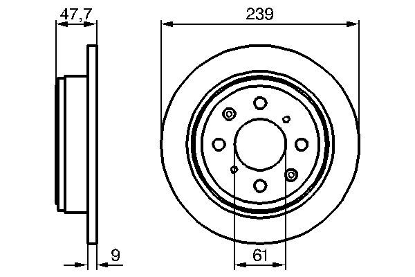 BOSCH 0986479101 Fren Diski Arka - . Görsel