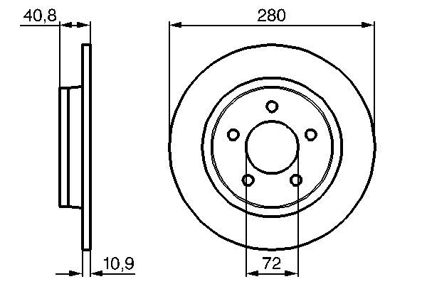 BOSCH 0986479181 Arka Fren Aynası