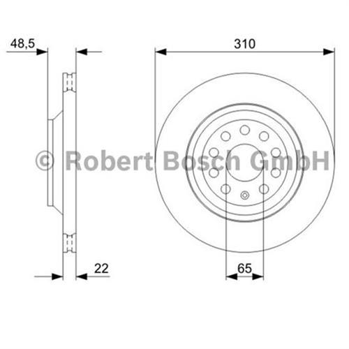 BOSCH 0986479303 Fren Diski Arka - . Görsel