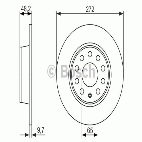 BOSCH 0986479677 Fren Diski Arka - . Görsel
