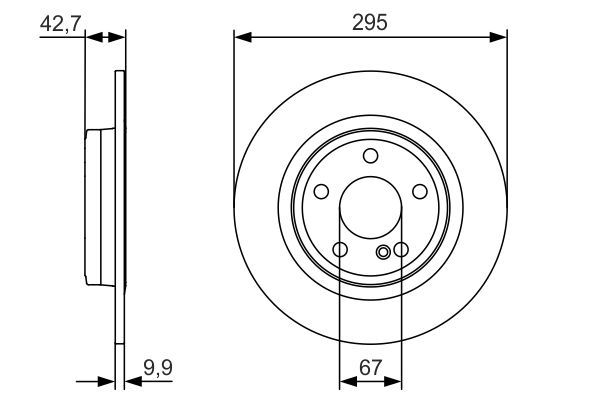 BOSCH 0986479A04 Fren Diski Arka - . Görsel