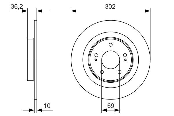BOSCH 0986479B04 Fren Diski Arka - . Görsel